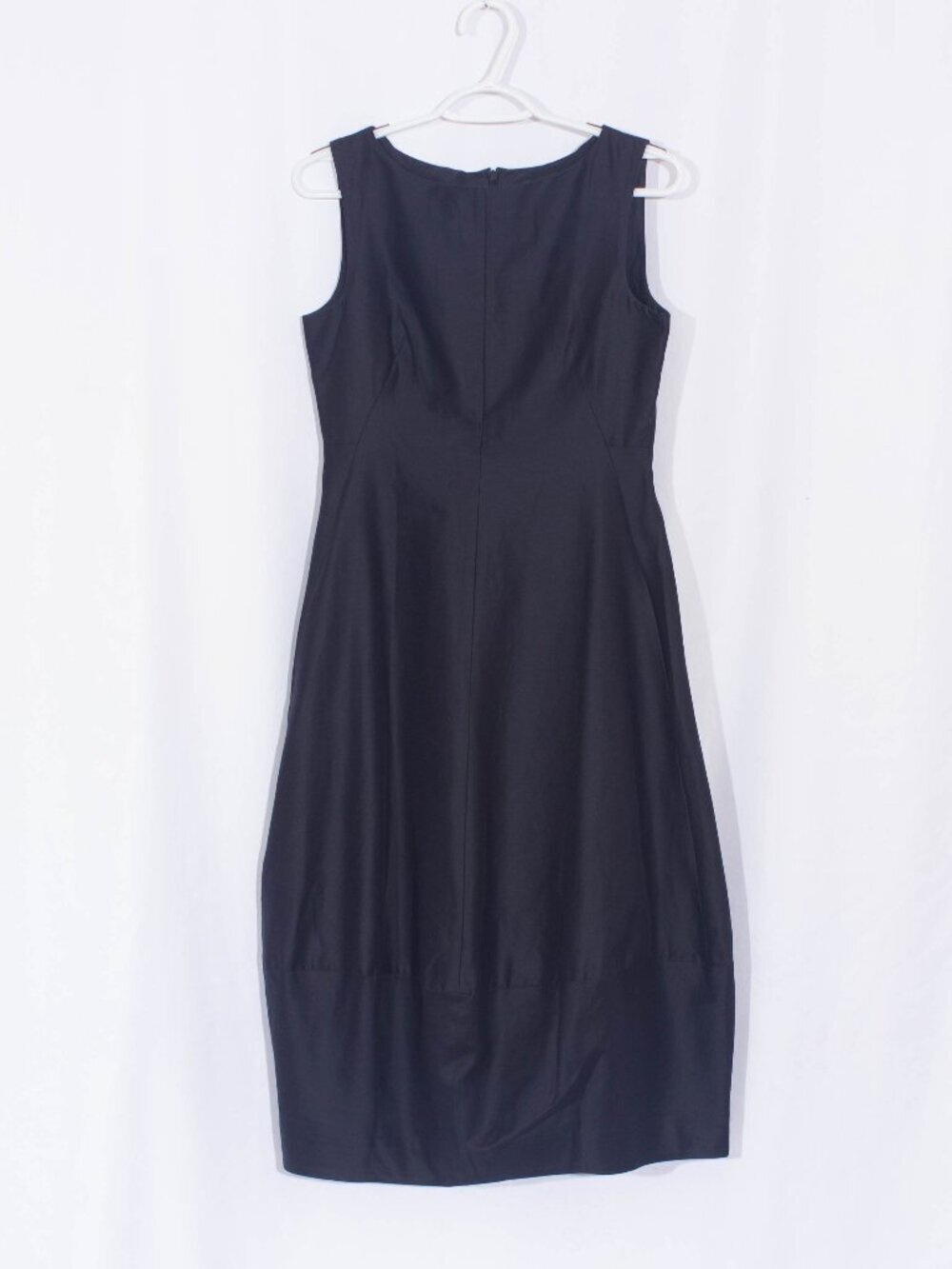 COS Minimalist Sleeveless Bubble Silhoutte Silk Blend Dress Size S